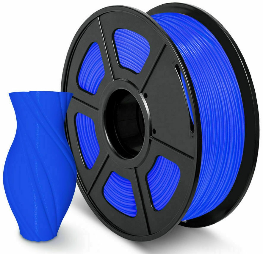 Blue 3D Printer Filament ABS PLA SILK 1.75mm 1KG 2.2lb Spool Printing
