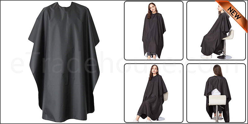 Barbers Hair Cut/Cutting Hairdressing Hairdressers Salon Barber Gown Cape Black