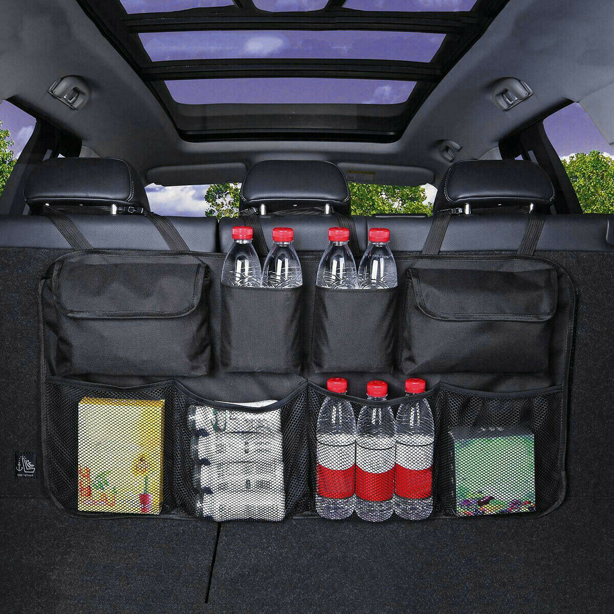 8 Pocket Car Boot Organiser Back Seat Storage Tidy Hanging Large Bag Accessories