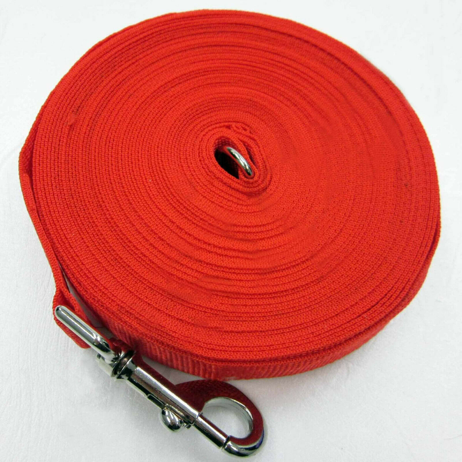 Red Dog Pet Puppy Training Lead Leash 50ft 15m Long Obedience Recall 1 Inch Wide