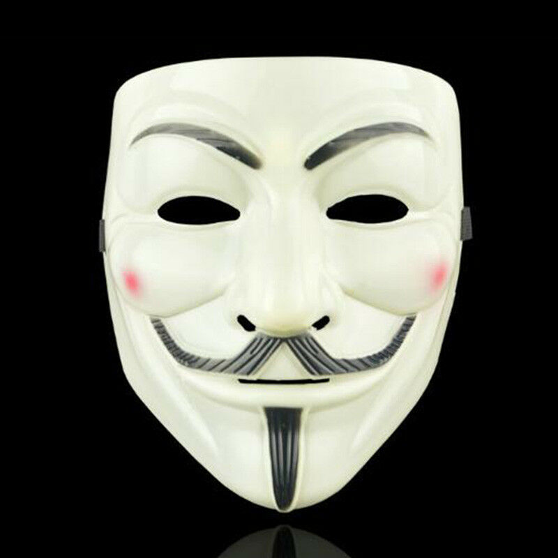 Yellow Fancy Face Mask Hacker V Anonymous for Vendetta Guy Fawkes Xmas Party Dress