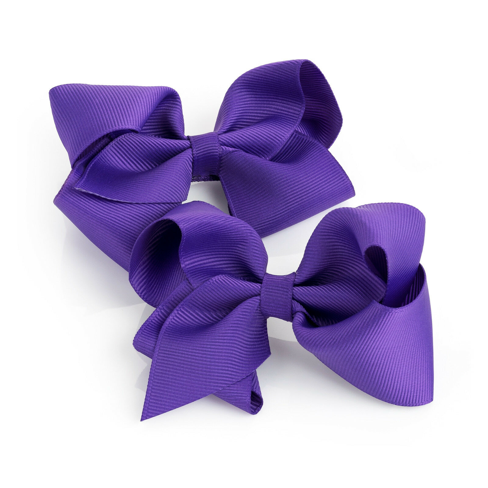 Purple Kids Girls Hair Bows Hair Clips Bow Girls Clips School Ribbon Slides Accessory Set