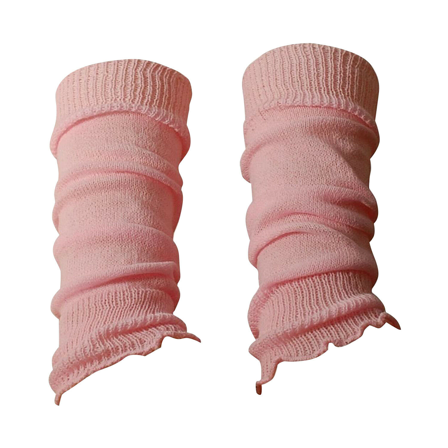 Pink Women Girls Leg Warmers Footless Slouch Socks 80s Dance Ballet Fancy Dress Hen