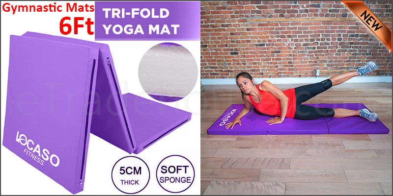 Gymnastic Mats 6Ft Folding Tumbling Crash Floor Yoga Equipment Gymnastics Mat