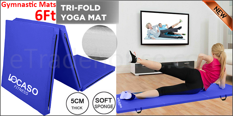 Gymnastic Mats 6Ft Folding Tumbling Crash Floor Yoga Equipment Gymnastics Mat
