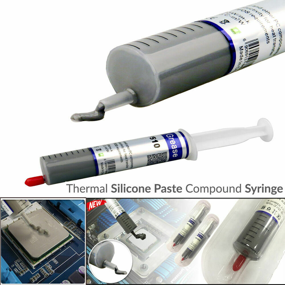 Large Silicone Thermal Heatsink Compound Cooling Paste Grease Syringe For Pc Cpu