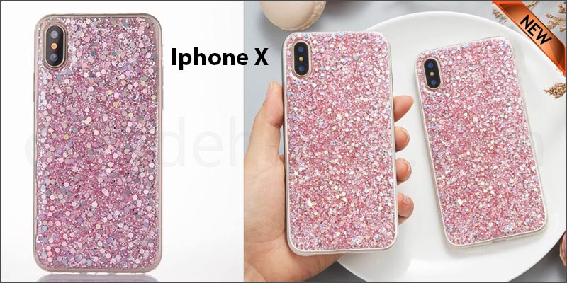 Bling Silicone Glitter Shockproof Case Cover For Apple Iphone X