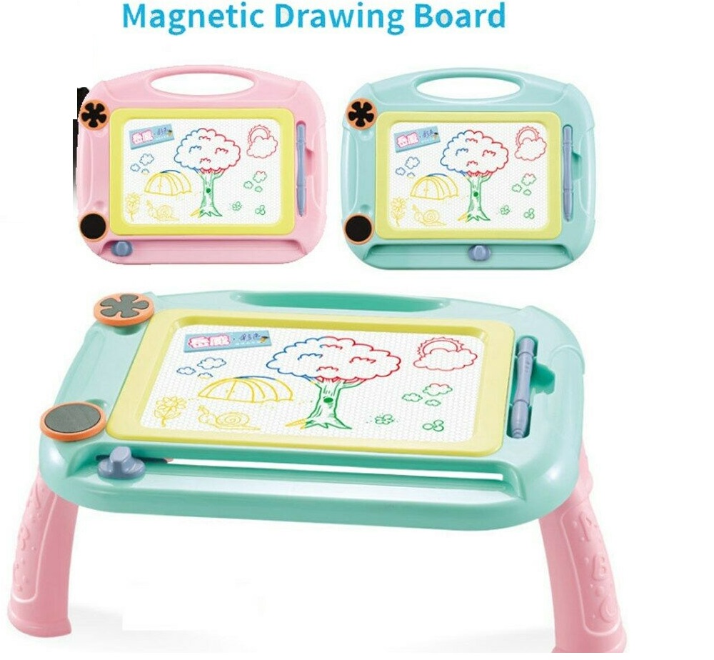 Pink Kids Drawing Board Magnetic Writing Sketch Pad Erasable Magna Doodle Toy