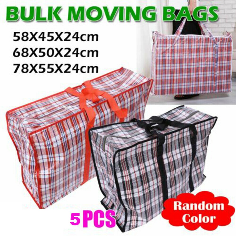 5PCS Extra Large Laundry Bags Extra Strong and Durable Shopping Moving Storage