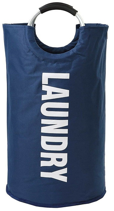 Blue Large Laundry Basket Hamper Collapsible Fabric Clothes Storage Bag Washing Bin