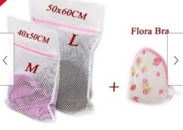 Medium Large Flora Bra Bag Zipped Laundry Washing Bag Mesh Net Underwear Bra Clothes Socks Multi Sizes