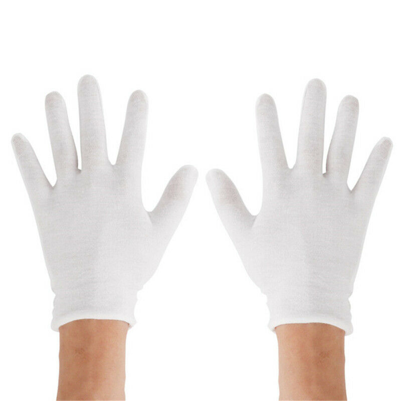 6 Pairs White Gloves Dermatological Overnight Moisturising Eczema