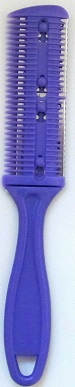 Blue Pet Hair Thinning Razor Comb Dog Cat Fur Cutting Brush Animal Hairdressing Tool