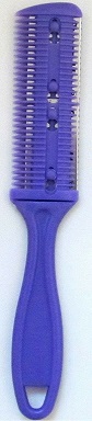 Purple Pet Hair Thinning Razor Comb Dog Cat Fur Cutting Brush Animal Hairdressing Tool