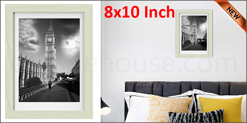 8 Inch By 10 Inch Oak Photo Frame White Picture Frame Poster Frames