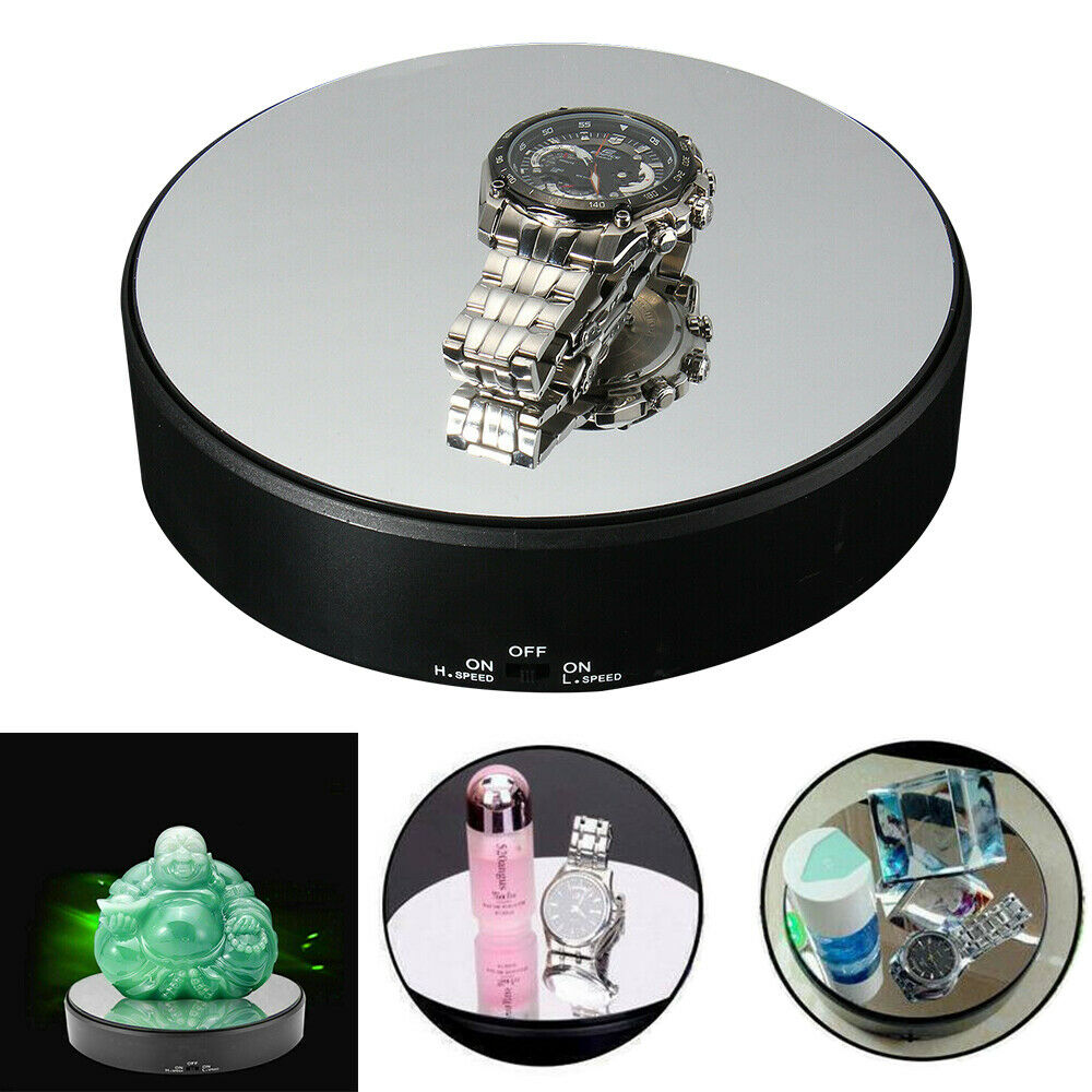 Black 360°Rotating Electric Turntable Display Stand Jewellery Photography Show Holder