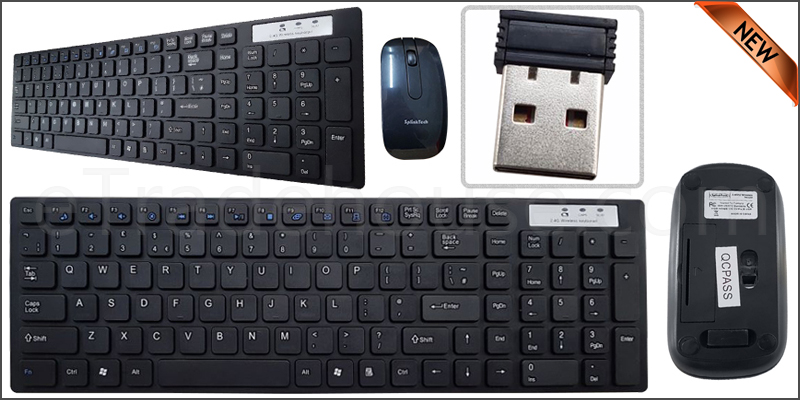 Slim 2.4G Wireless Keyboard And Cordless Optical Mouse Combo For Pc