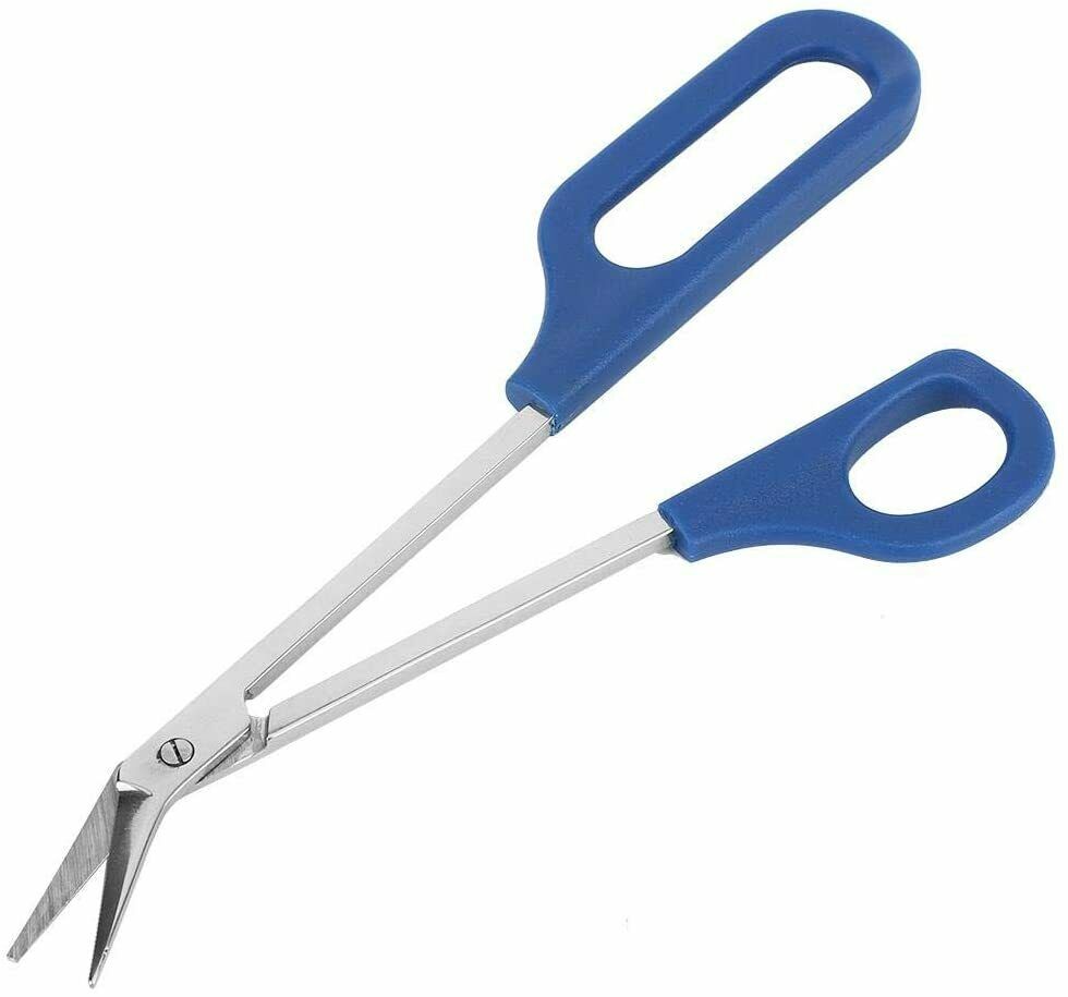 Blue Long Handled Thick Large Toe Nail Clippers Angled Scissors Cutters Chiropody