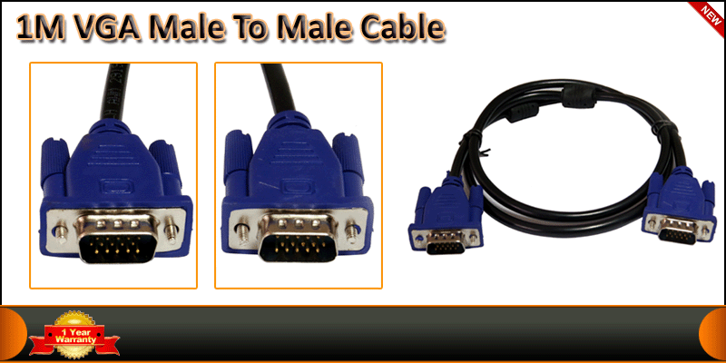  1 Meter Vga Male To Male Cable