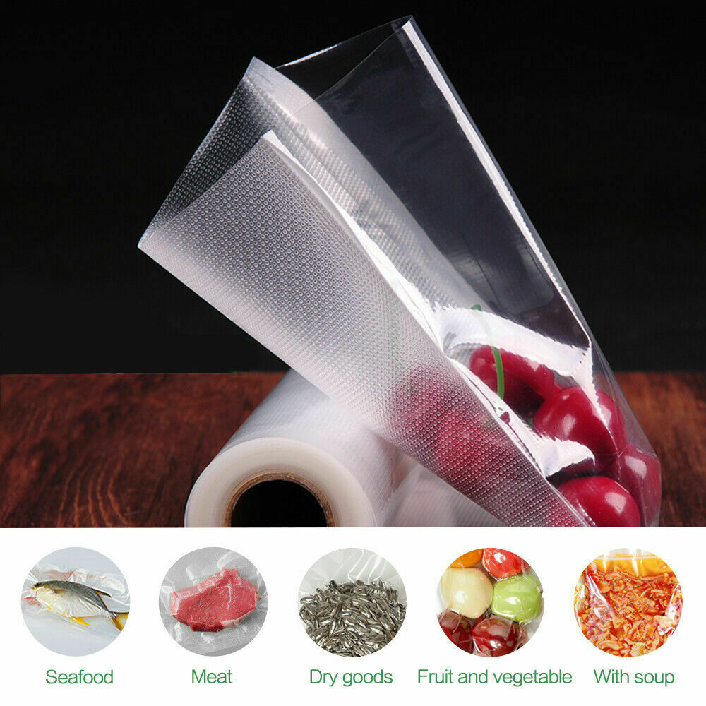 100 x 25x30cm Vacuum Sealer Food Storage Bags Textured Strong Pouches Seal Embossed Vac
