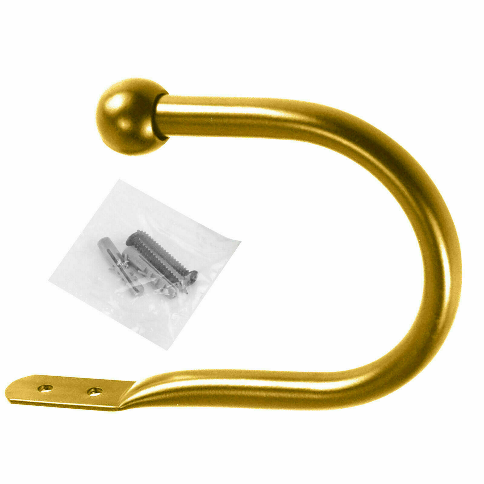 Gold Large U Shape Stylish Curtain Hold Back Metal Tie Tassel Arm Hook Loop Holder