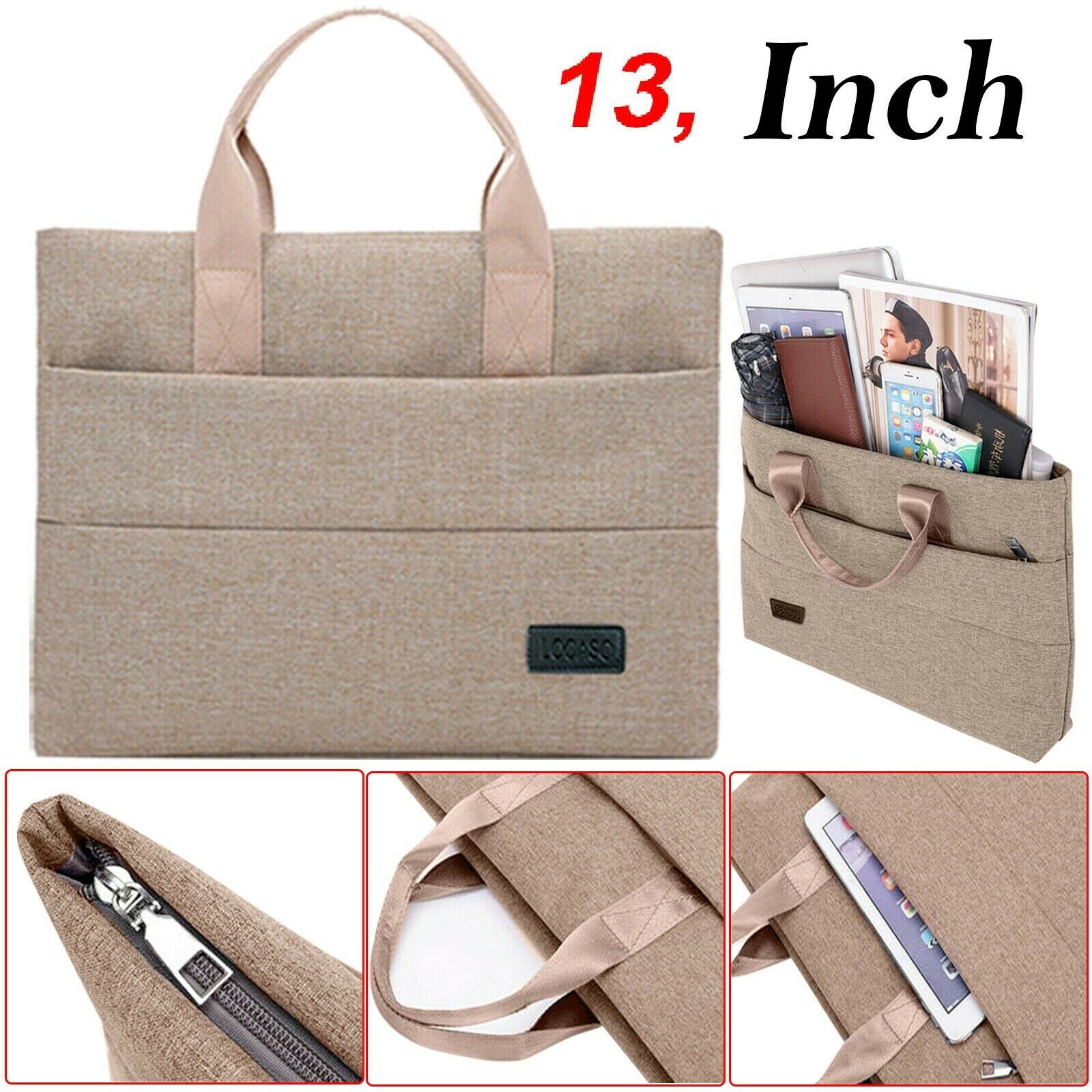 13 Inch Beige Notebook Laptop Sleeve Bag Cover Case For Apple Macbook Air Pro