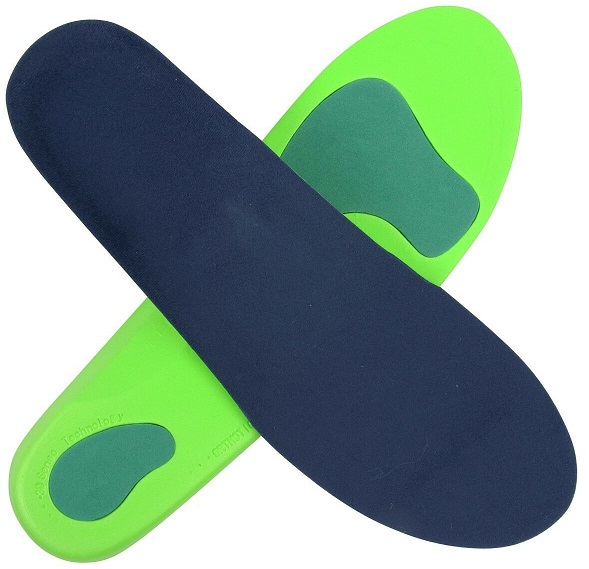 3 - 4.5 Size Green Extra Small Heel Pain Orthotic Insoles For Arch Support Plantar Fasciitis Flat Feet Back