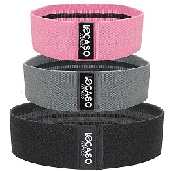 Set of 3 Non Slip Heavy Duty Fabric Resistance Bands Yoga Booty Bands Hip Circle Exercise