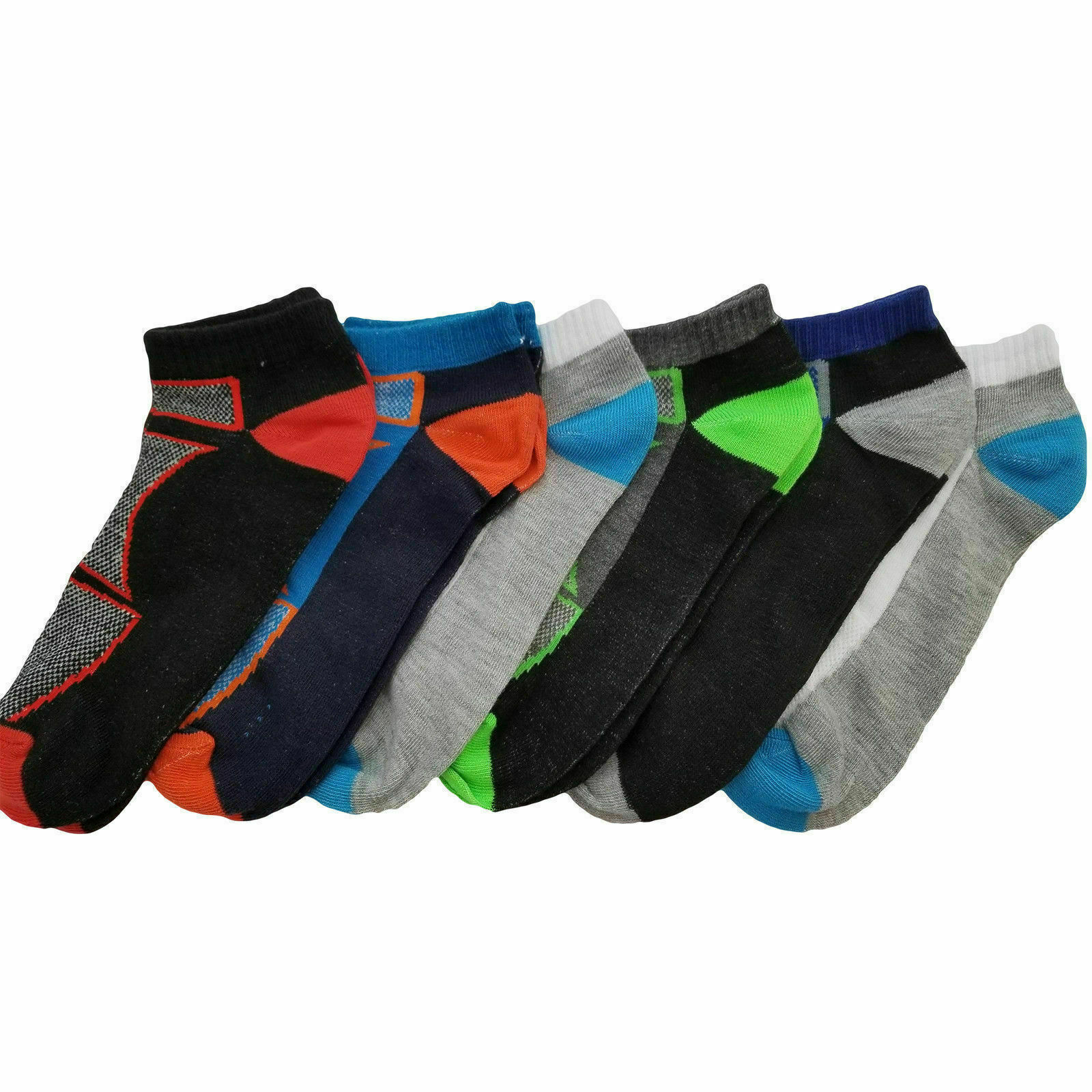 6 Pairs Option 1 Quarter Ankle Socks Men Women Trainer Sports Cotton Liner Uk Size 6-11