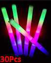 30Pcs Dj Flashing Glow Stick Led Wands Rally Rave Batons Light Up Foam Sticks
