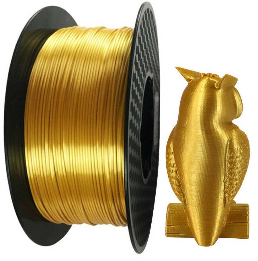 Gold 3D Printer Filament ABS PLA PETG PLA+ SILK 1.75mm 1KG 2.2lb Spool Printing