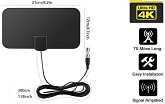 Hdtv Digital Tv Antenna Indoor Aerial Hd Freeview Signal Thin 100 Mile Uk New