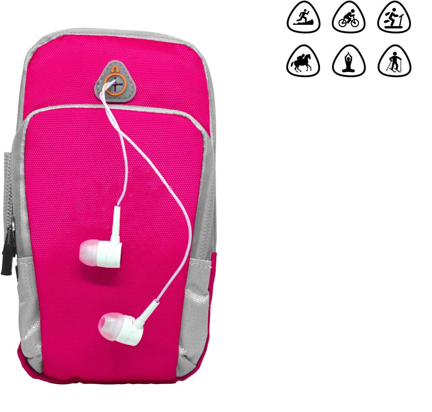 Pink Mobile Arm Phone Holder Bag Fitness Running Sports Gym Band Gym Exercise All Phones