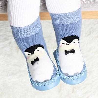 Blue 6-12 Months 13cm Infant Baby Girl Boy Toddler Anti-slip Warm Slippers Socks Cotton Crib Shoes