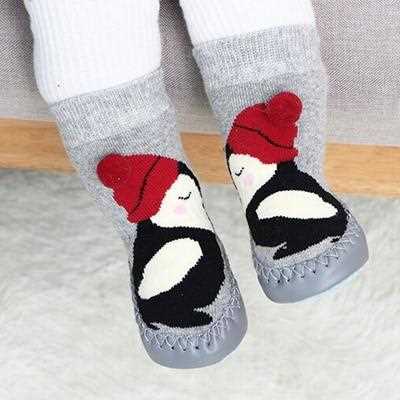 Gray 12-18 Months 14cm Infant Baby Girl Boy Toddler Anti-slip Warm Slippers Socks Cotton Crib Shoes