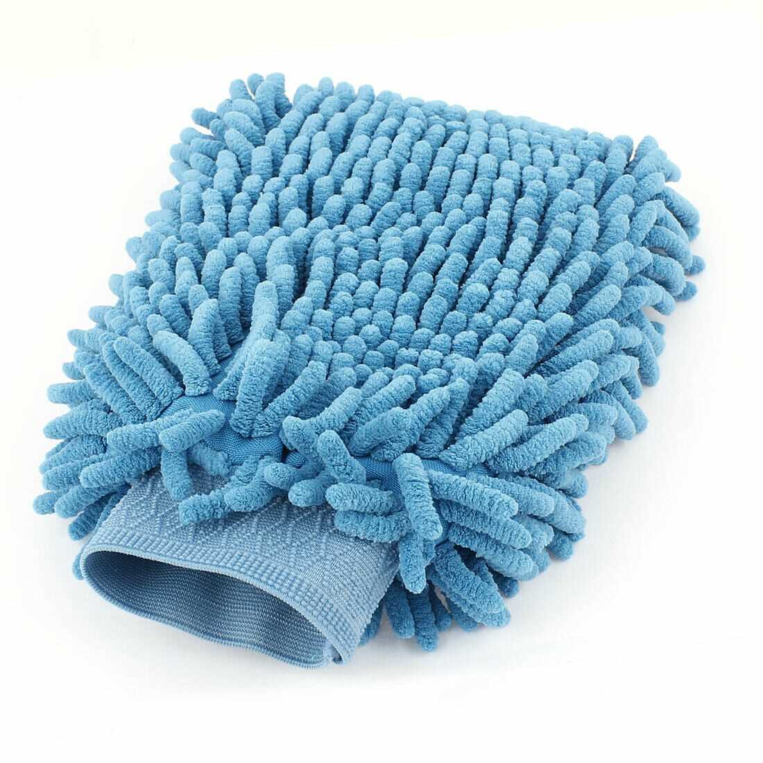 Blue Microfibre Wash Mitt Ultra Soft Car Cleaning Dusting Washing Glove Noodle Sponge