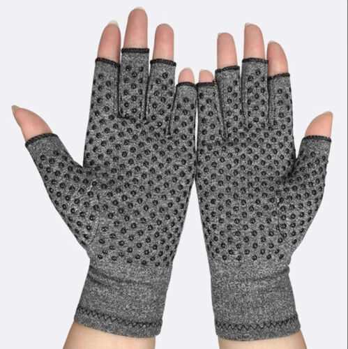 Small Compression Gloves Anti Arthritis Fingerless Pain Relief Joint Support With Grip