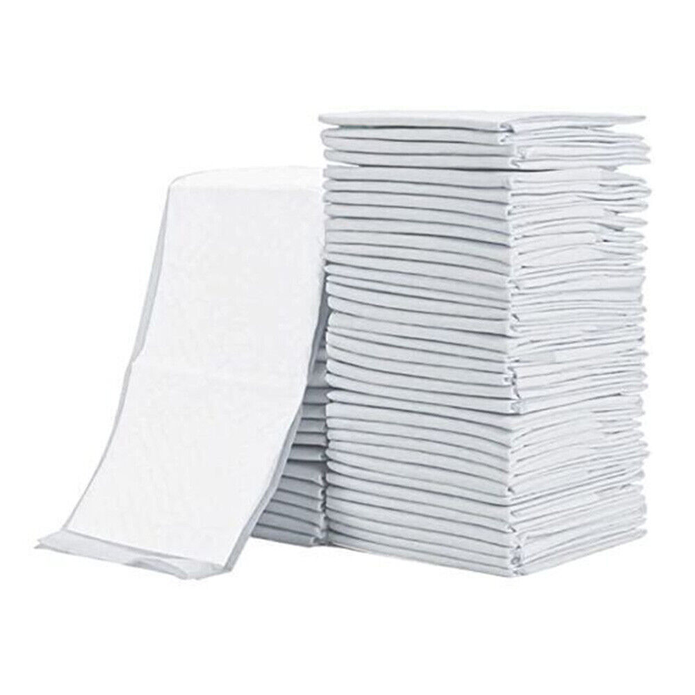  Pack Of 50 Heavy Duty White Dog Puppy Large Training Wee Wee Pads Pad Floor Toilet Mats 60 X 45cm