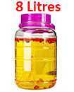 8 Litre Large Glass Preserve Food Beverage Juice Airtight Container Jar