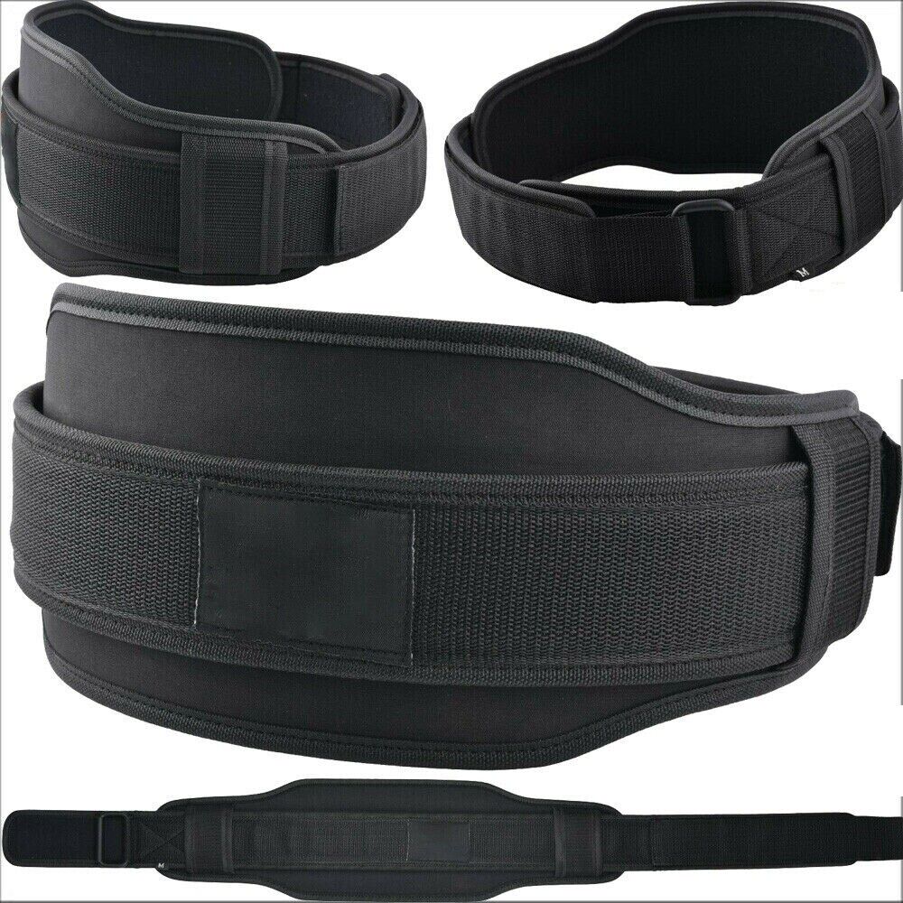Large Size Black Weight Lifting Belt Gym Training Neoprene Fitness Workout Double Support Brace