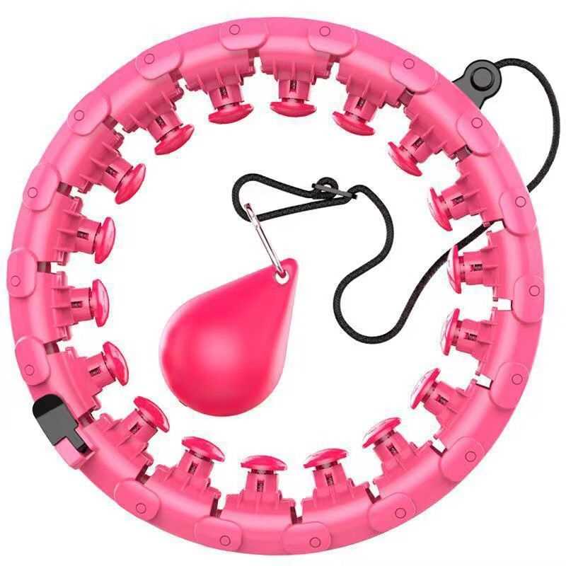 Pink 30 Knots Fitness Smart Hula Hoop Detachable Hoops Lose Weight Sports