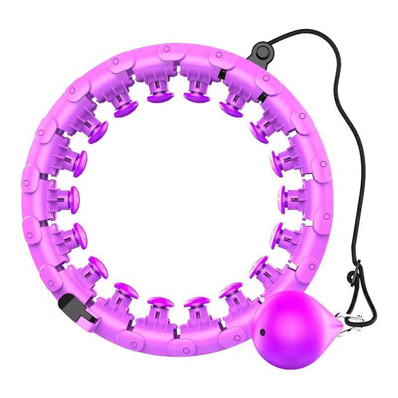 Purple 30 Knots Fitness Smart Hula Hoop Detachable Hoops Lose Weight Sports