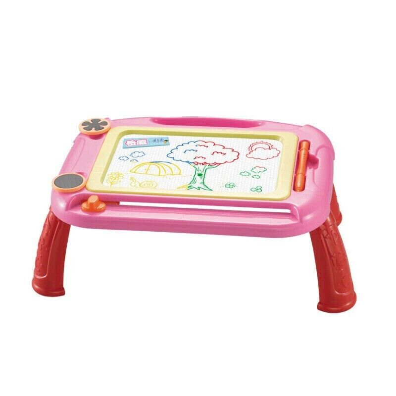 Pink Kids Drawing Board Magnetic Writing Sketch Pad Erasable Magna Doodle Toy