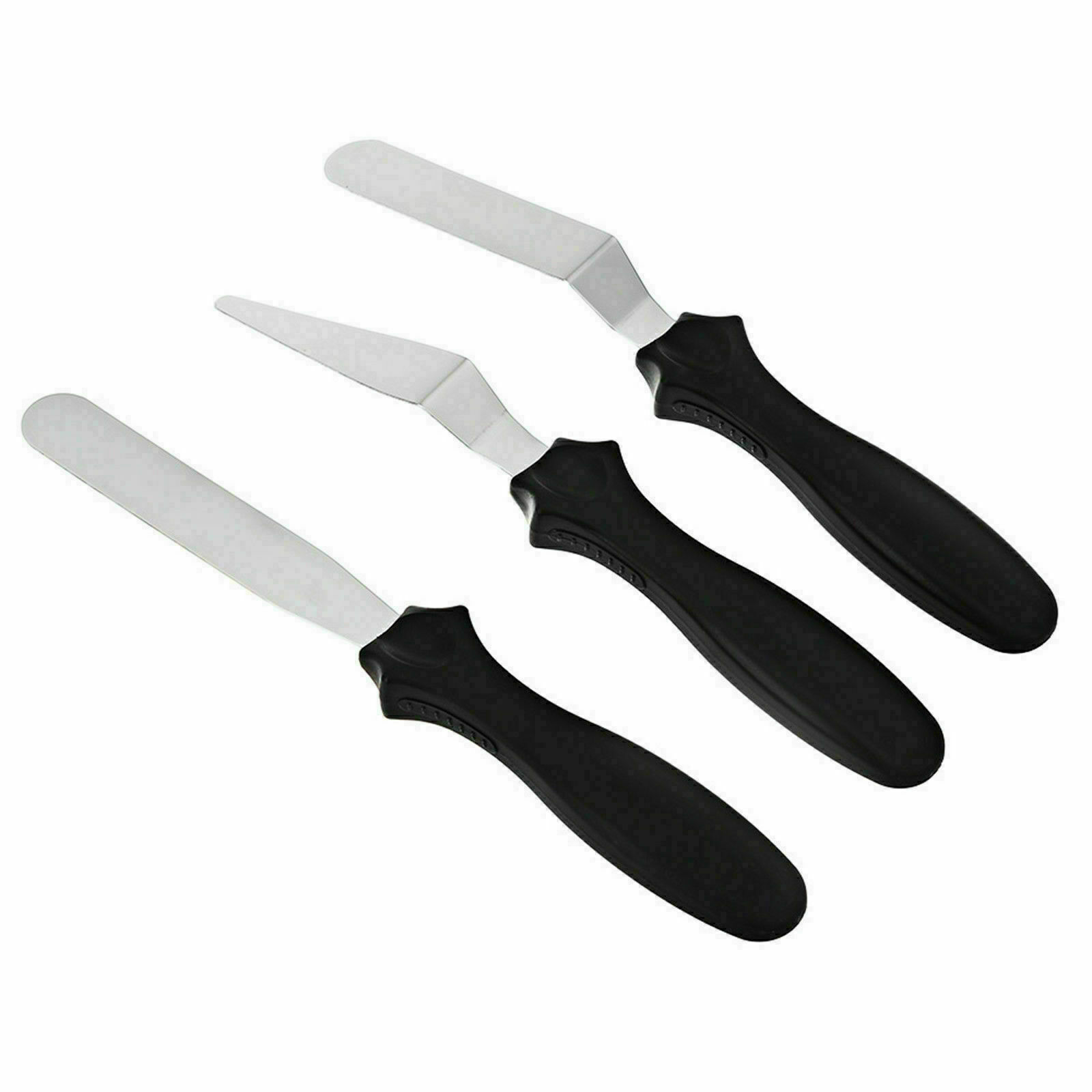 Pack of 3 Stainless Steel Spatula Palette Knife Cake Decorating Smooth Tools