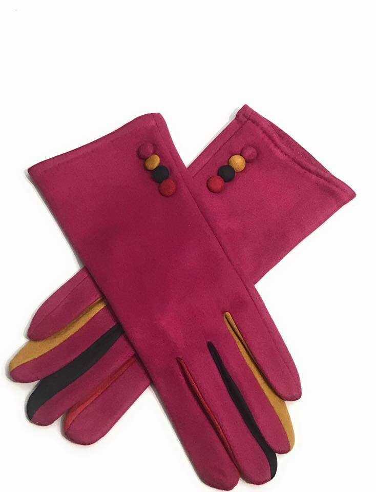 Pink Ladies Gloves Multi Colours Touch Screen Fleece Gloves Winter Warm Soft Lined