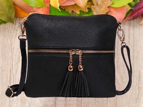 Black Ladies Cross Body Messenger Bag Women Shoulder Over Bags Detachable Handbags