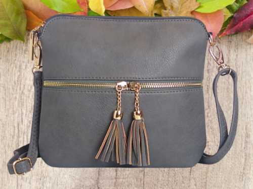 Grey Ladies Cross Body Messenger Bag Women Shoulder Over Bags Detachable Handbags