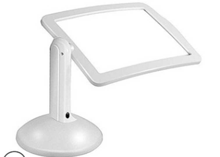 Large Led Magnifying Glass Stand With Light Lamp Hands Magnifier Foldable Clamp