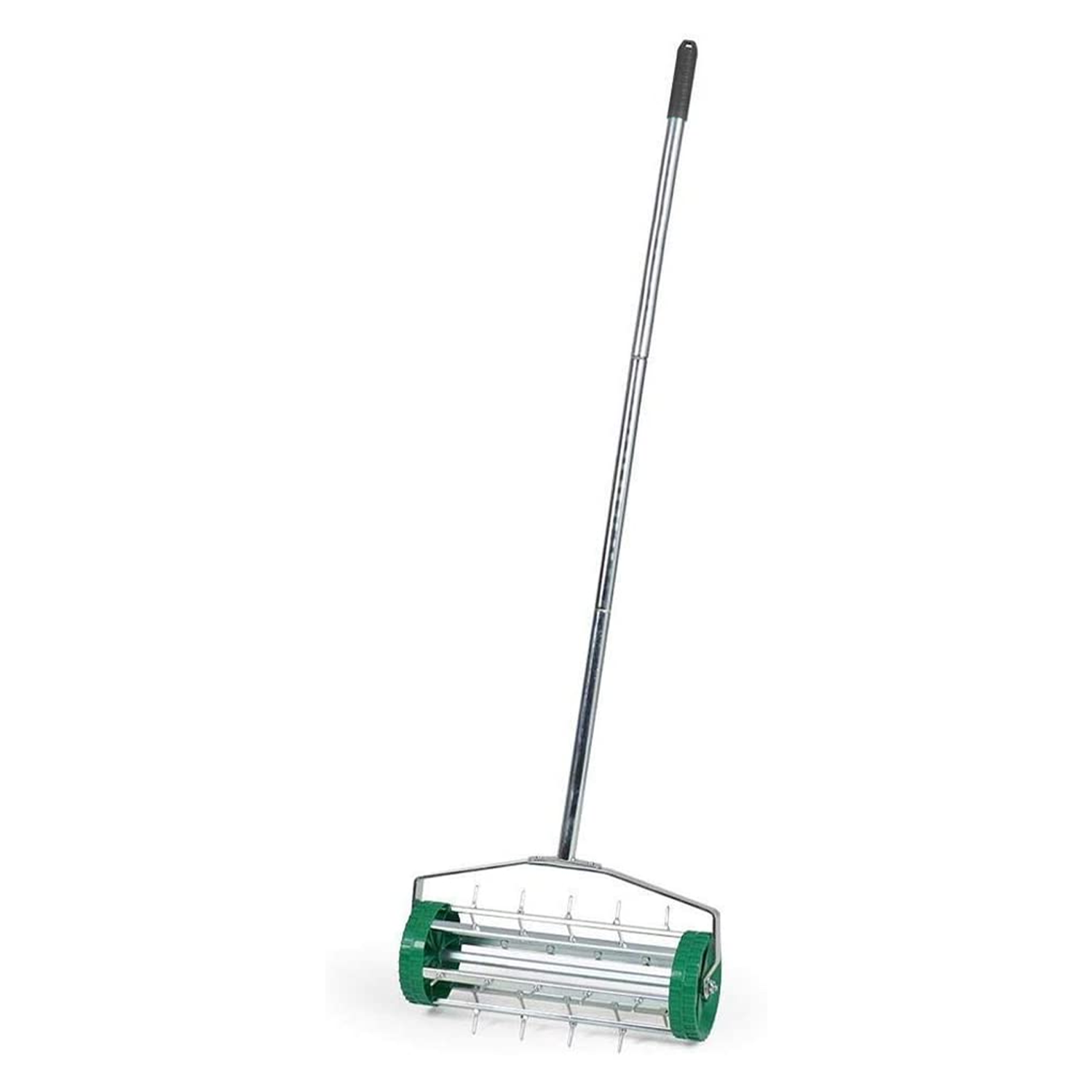 Portable Rolling Grass Lawn Garden Aerator Steel Spike Roller Adjustable Handle
