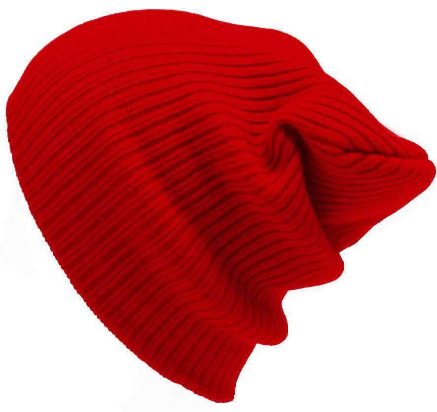 Red Mens Ladies Knitted Woolly Winter Slouch Beanie Hat Cap One Size skateboard